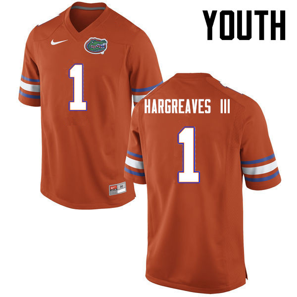 Youth Florida Gators #1 Vernon Hargreaves III College Football Jerseys-Orange - Click Image to Close